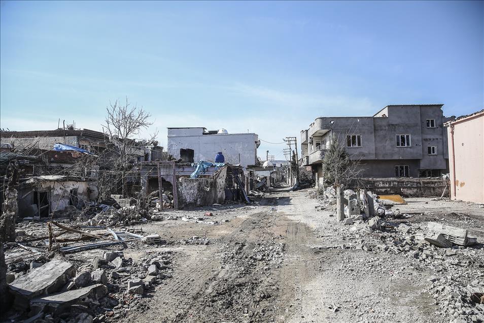 Cizre'nin yıkılan binaları