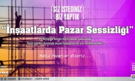 Maltepe'de Pazar Günleri inşaatlara Çalışma Yasağı