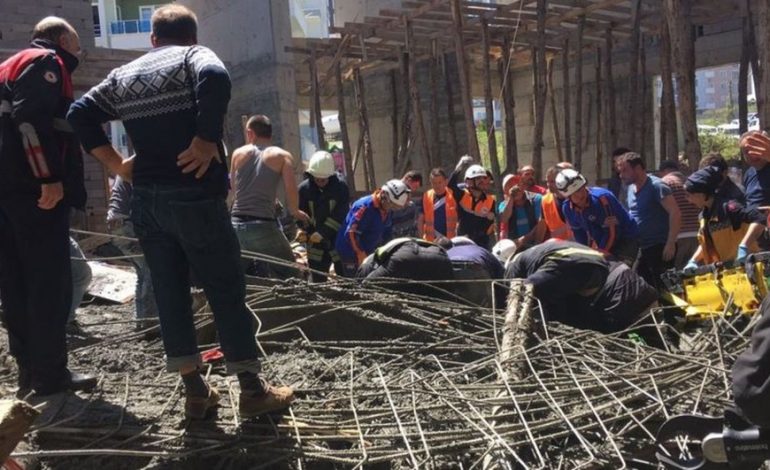 Samsun’da Cami İnşaatı Çöktü