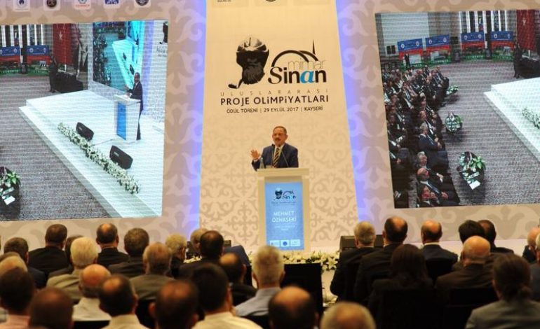 Mehmet Özhaseki Mimar Sinan Uluslararası Proje Olimpiyatları Ödül Töreninde Konuştu