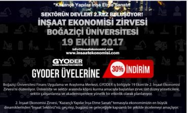 İnşaat Ekonomisi Zirvesi 19 Ekim'de Düzenleniyor