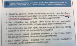 Lojman, Tarım ve Turizm Arazilerinin Torba Yasayla Satışına Tepki