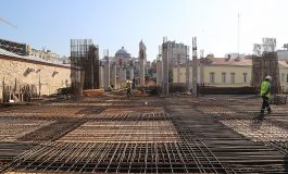 Taksim'e yapılan cami yükseliyor