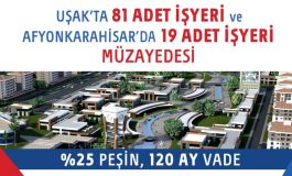 Uşak ve Afyon'daki İş Yerleri, Müzayede ile Satılıyor