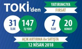 TOKİ 147 iş yeri ile 20 konutu satışa çıkardı