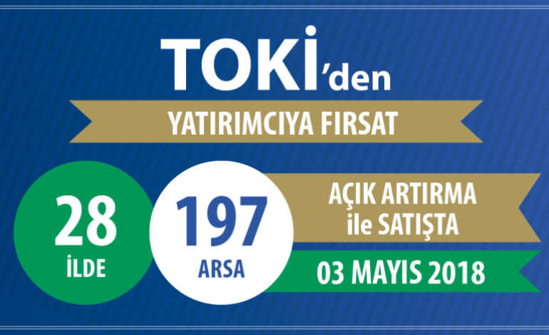 TOKİ 28 ilde 197 arsayı satışa sundu