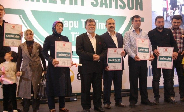 Eminevim, Samsun’da tapu dağıttı