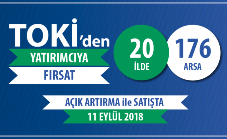 TOKİ 20 ilde 176 arsayı satışa sundu