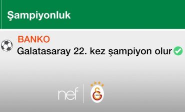 Nef'ten Bilyoner'e "hoş geldin" tweeti: Galatasaray 22'nci kez şampiyon olur!