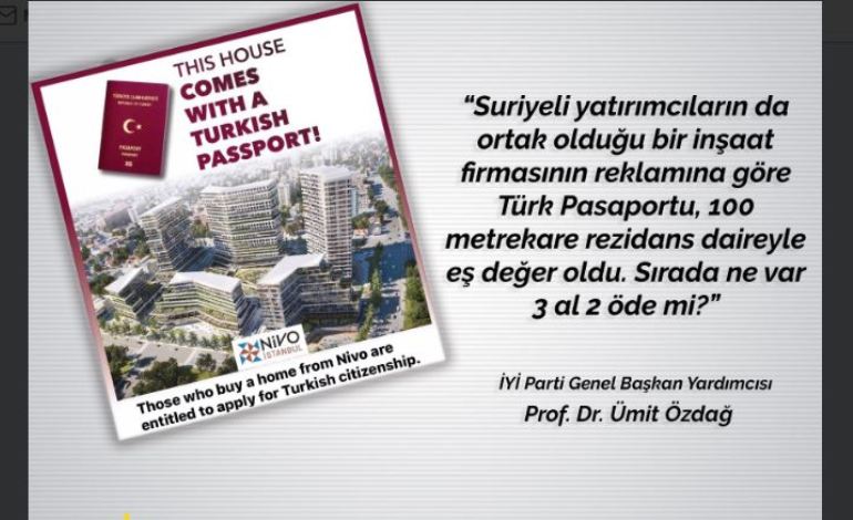 250 Bin Dolarlık Gayrimenkul Alımına Verilen Vatandaşlığa, Ümit Özdağ’dan Tepki!