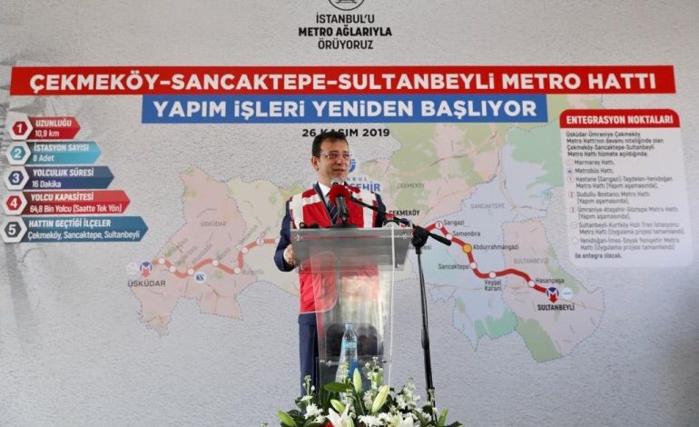2 yıldır duran metro hattını yeniden başlattı İmamoğlu: “Dünya durur, İstanbul durmaz!”