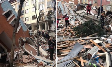 Bahçelievler'de boş bina çöktü