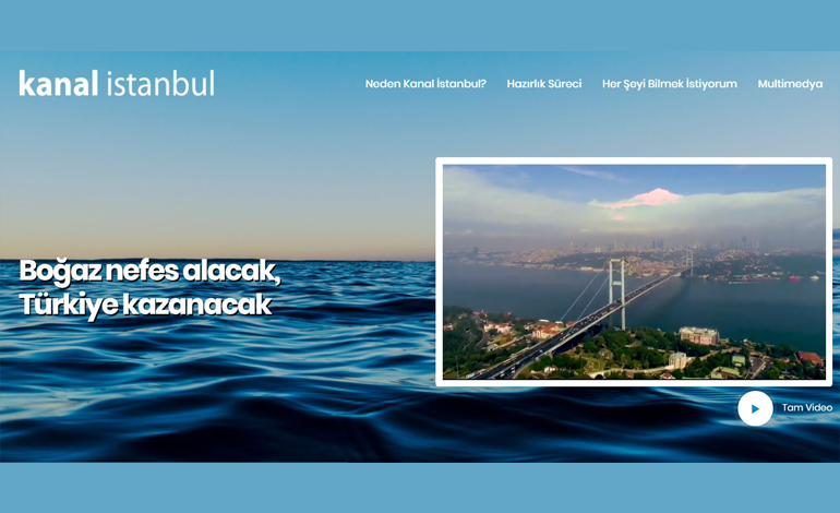 Kanal İstanbul Web Sayfası Yayına Başladı