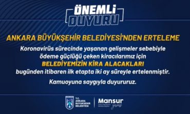 Ankara Büyükşehir Belediyesi Kira Alacaklarını Erteledi