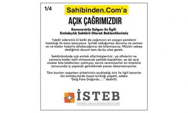 İSTEB'ten Sahibinden.com'a Açık Çağrı