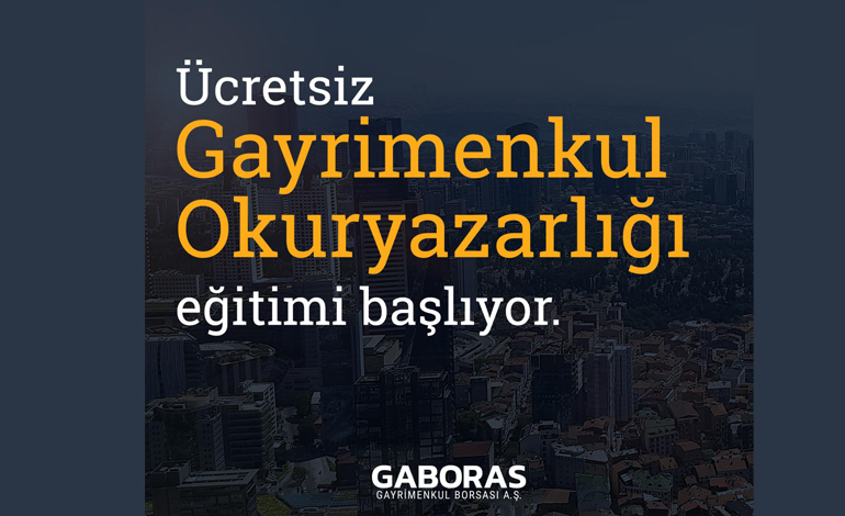 Gaboras, online gayrimenkul okuryazarlığı eğitimine başlıyor