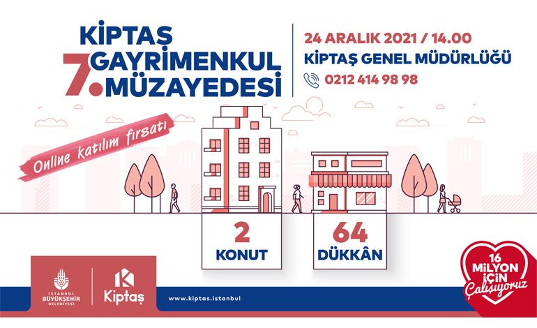 KİPTAŞ 7. GAYRİMENKUL MÜZAYEDESİ 24 ARALIK’TA