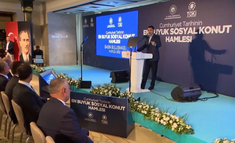 Murat Kurum “Cumhuriyet Tarihinin En Büyük Sosyal Konut Hamlesi Basın Buluşması”nda Sosyal Konut Projesinin Detaylarını Aktardı