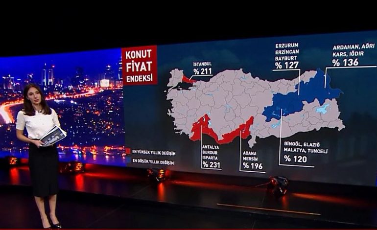 Konutta en yüksek ve en düşük yıllık fiyat değişim yaşanan şehirler!