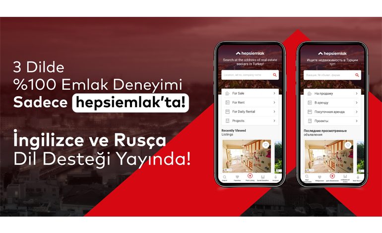 Türkiye’de Yüzde 100 Rusça ve İngilizce Emlak Arama Deneyiminin Adresi: hepsiemlak.com