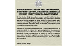 Türkiye Barolar Birliği Deprem Nedeniyle Yıkılan Binaların Yapımında, Denetiminde ve Onaylanmasında İlgisi Olanlar Hakkında Suç Duyurusunda Bulundu