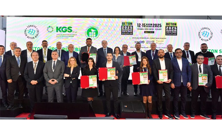 Beton Sürdürülebilirlik Konseyi (CSC) Sertifikası alan tesislere sertifikaları takdim edildi