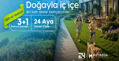 Metro24 Başakşehir'den Ailelere Özel Yeni Yaşam Fırsatı: Metro24, 120 m² Özel Bahçeli 3+1 Daireleri Yeni Kampanyayla Satışa Sundu