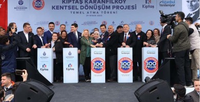 KİPTAŞ Karanfilköy Kentsel Dönüşüm Projesinde Teme Atma Töreni Düzenlendi